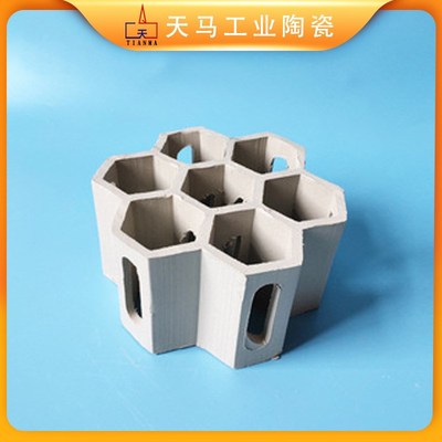 厂家直供陶瓷七孔连环填料 高效规整填料 全瓷组合环填料
