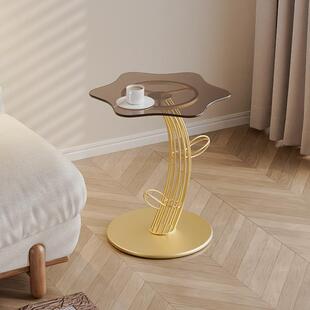 【折扣价】奶油风格云朵茶几沙发玻璃边几可移动简约现代床头置物