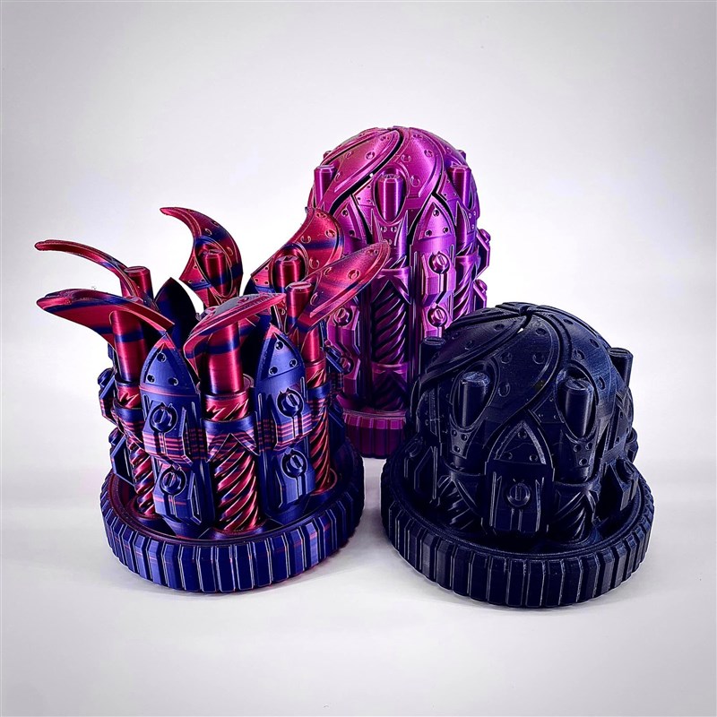 3D打印可活动旋转机关齿轮盒万花筒机械朋克机械解压玩具