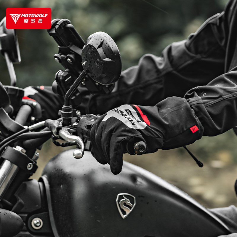 摩多狼摩托车手套防水套防渗水机车骑行装备手套雨衣防雨抗湿