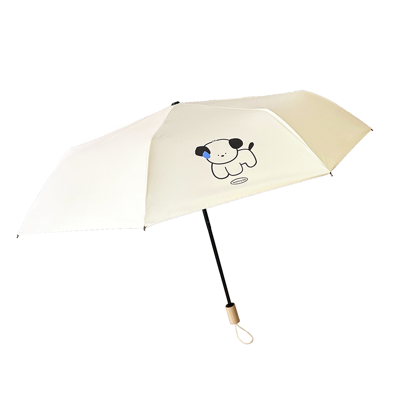 奶油流汗小狗雨伞女可爱全自动伞防晒防紫外线学生防晒伞晴雨两用