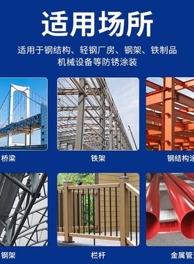 鑫乐天快干防锈漆栏杆铁门彩钢瓦翻新黑色油漆金属漆油性醇酸磁漆