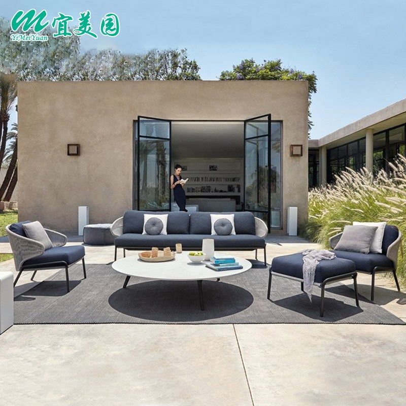 北欧户外藤编沙发躺椅休闲阳台藤椅茶几组合创意酒店花园庭院家具,住宅家具,藤/竹沙发,淘宝优惠券,粉丝福利购,淘宝优惠卷