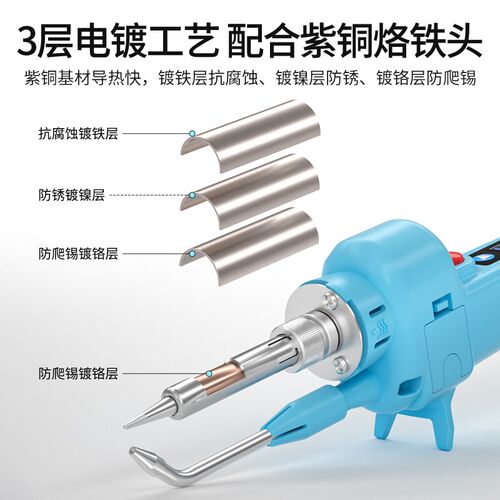 200W大功率数显调温自动送锡电烙铁套装电焊笔焊锡枪自带马达烙铁
