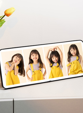 相框摆台照片定制高级感相片打印冲洗成水晶相本框制作四宫格摆件