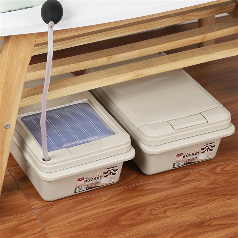 10CM超矮家用小号茶水桶矮款垃圾塑料茶桶茶具废水桶排水管茶渣桶