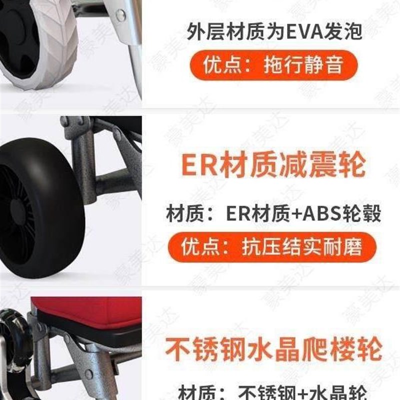 买菜小拉车家用爬楼手拉车便携折叠拖车拉货小推车老人拉杆购物车