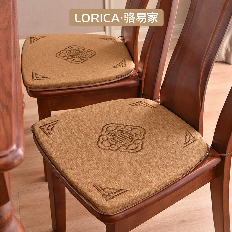 骆易家马蹄形餐椅坐垫中式实木凳子垫子家用红木餐桌椅子座垫定制