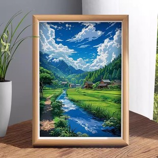 故乡的原风景桌面摆件相框居家装饰礼物中国风客厅卧室轻奢画框潮