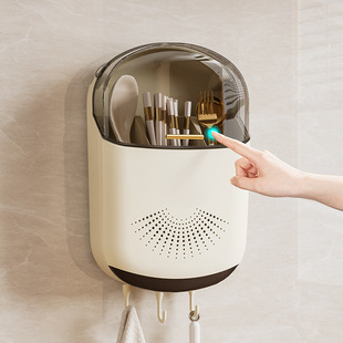筷子筒免打孔筷子笼厨房置物架勺子收纳筒塑料沥水壁挂筷子收纳盒