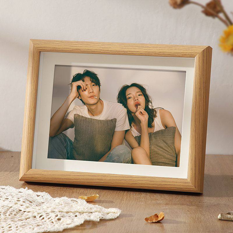 立体中空相框摆台洗照片做成摆件打印加冲印木质画框定制相册框