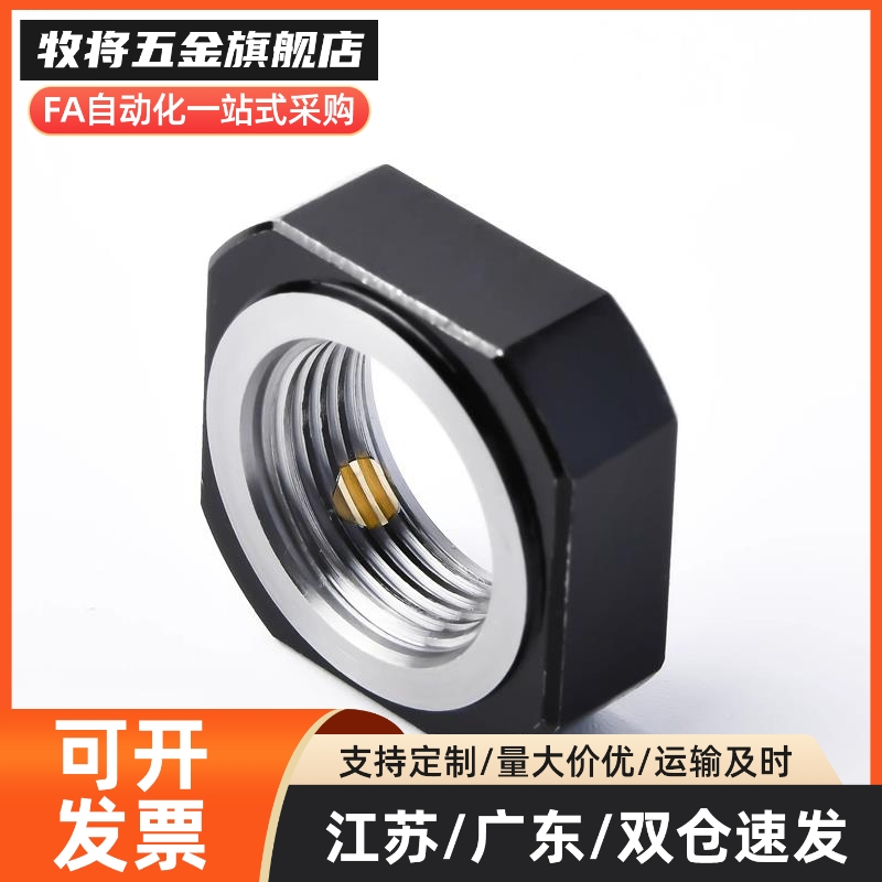 RN方型精密锁紧螺母丝杆防松止退四方螺帽M6/8M10M12M15M20M25M50