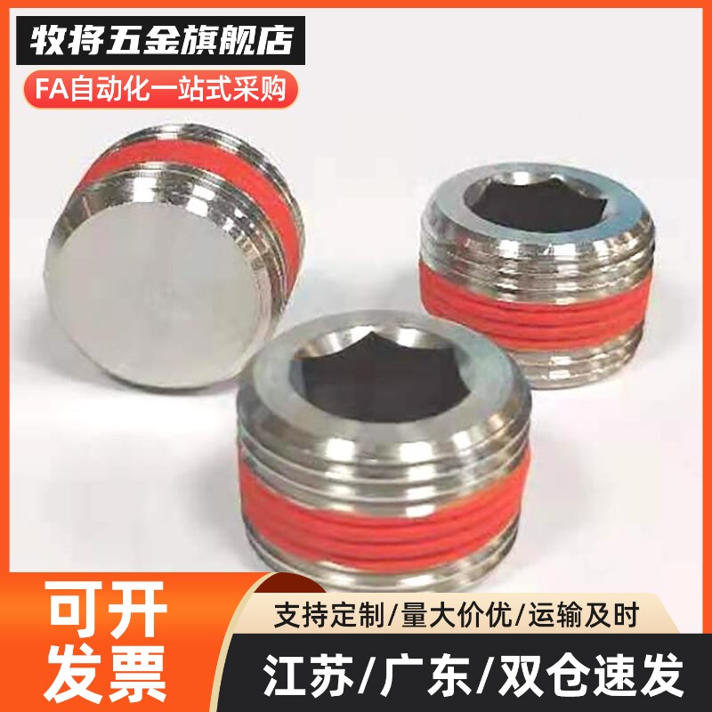 锥型沉头螺塞 堵头 MSWTSK J S 1 2 3 4 6 8 不锈钢带密封涂层型