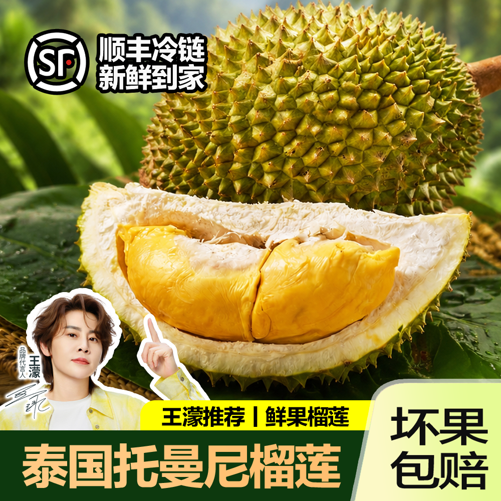 乘风破浪的榴莲 托曼尼榴莲鲜果整颗泰国进口当季新鲜宝石球榴莲