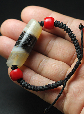 西藏老缠丝天珠回流老天珠药师天珠手串手錬朱砂天珠吊坠项链吊坠