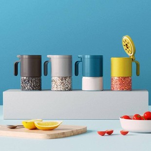 zuu调料盒厨房家用组合装调味罐防潮盐味精调料罐油瓶盖子