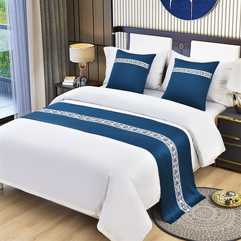 时尚轻奢简约家用卧室民宿宾馆酒店床上床旗床尾巾床尾毯床盖