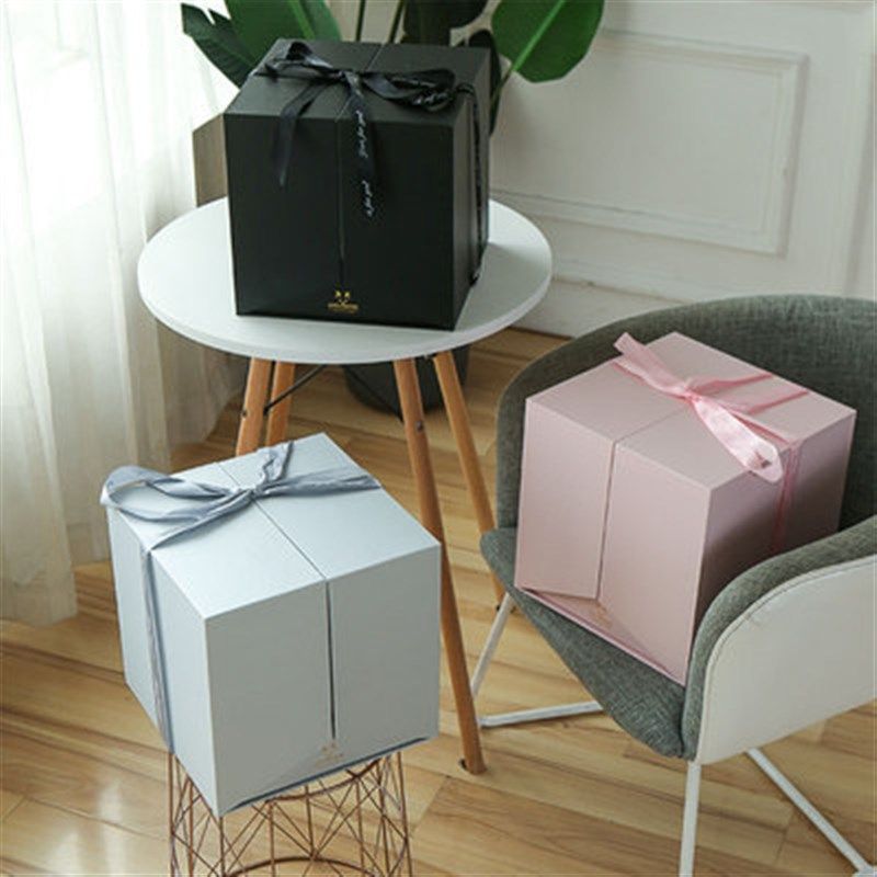 蛋糕鲜花双层创意蛋糕盒惊喜礼物盒抖音礼品盒装盒网红,节庆用品/礼品,糖盒/糖盒配件,淘宝优惠券,粉丝福利购,淘宝优惠卷