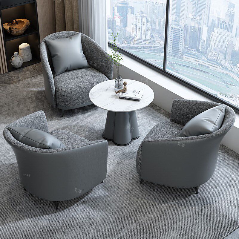 轻奢岩板洽谈接待桌椅组合售楼处会客家用阳台休闲商务沙发小圆桌,住宅家具,岩板餐桌,淘宝优惠券,粉丝福利购,淘宝优惠卷