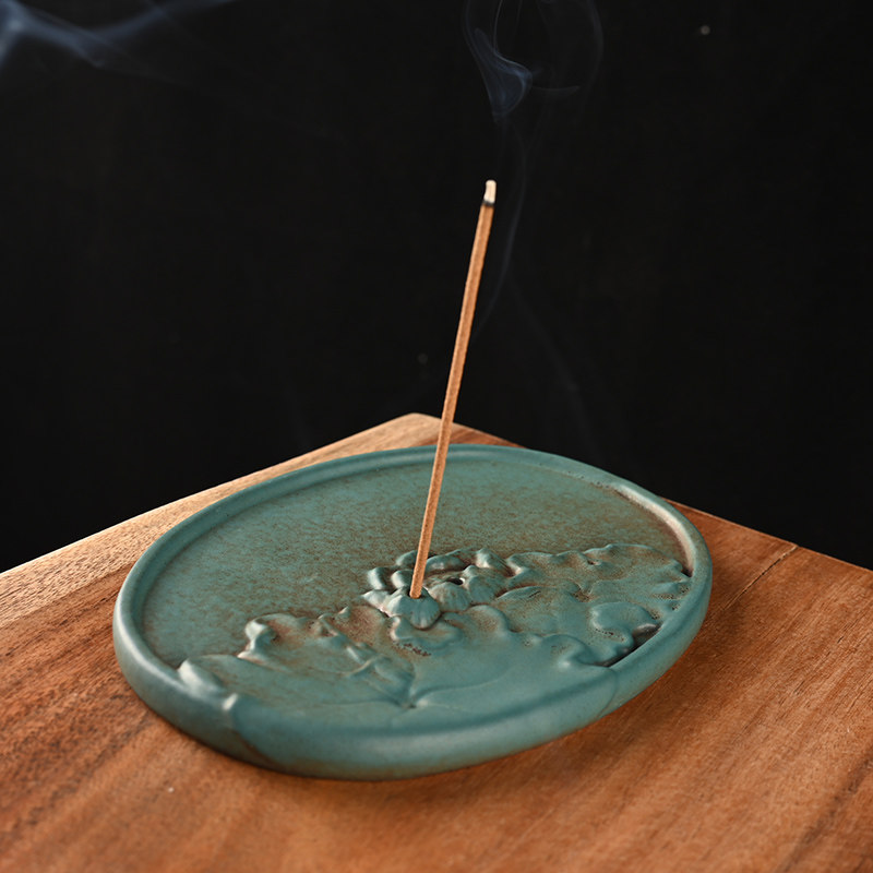 浮雕荷花陶瓷线家用室内檀香卧盘香线香简约底座,家居饰品,香托/香盘/香座/香插,淘宝优惠券,粉丝福利购,淘宝优惠卷