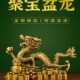 纯黄铜龙摆件招财铜聚宝盆龙生肖龙五爪四爪特大号属龙家居
