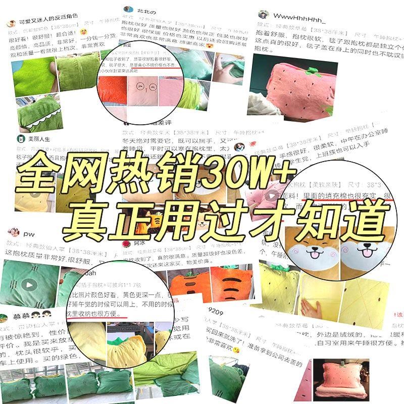 加厚抱枕被子两用毯子二合一折叠沙发靠枕办公室午睡小枕头汽车载