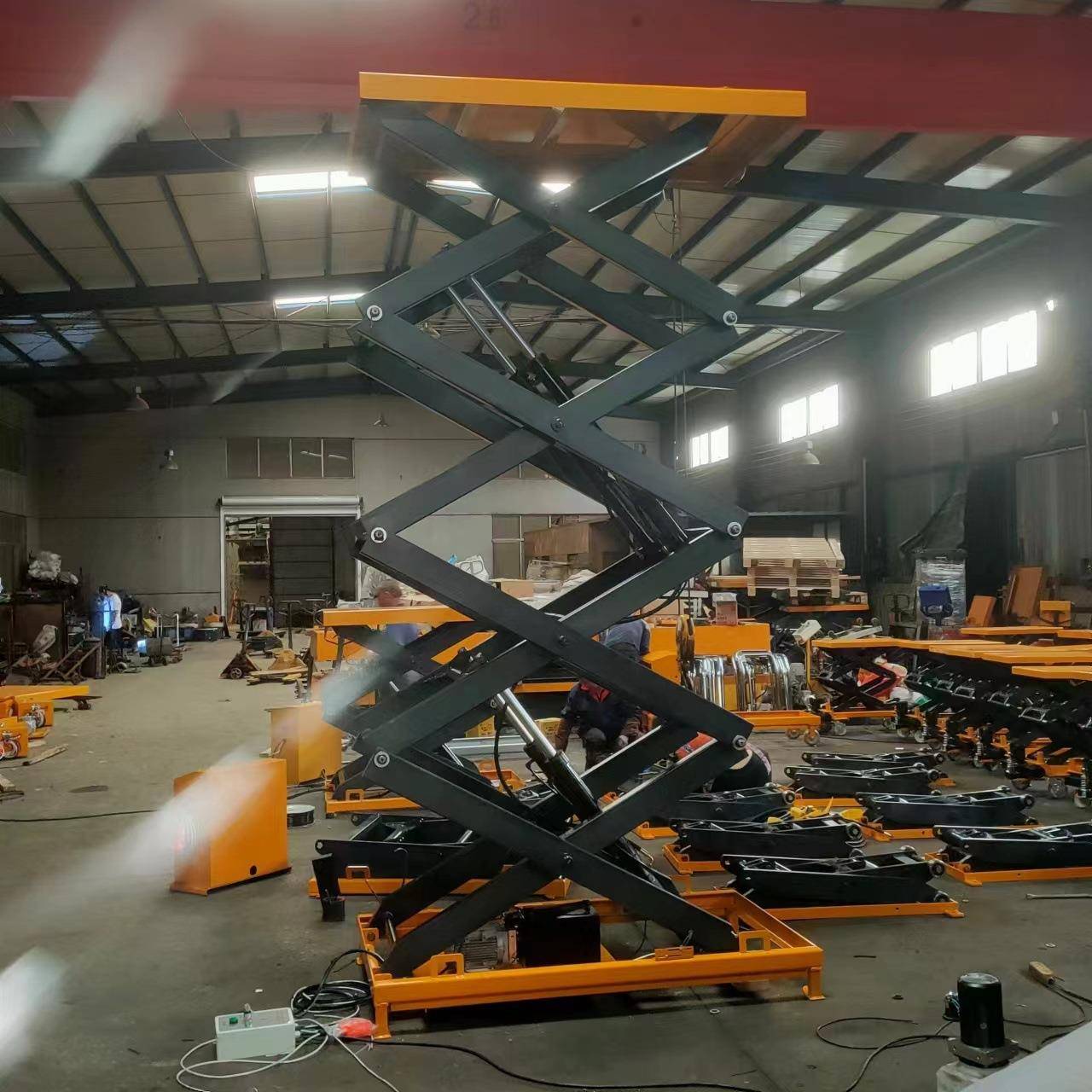 固定式电动升降平台液压剪叉式升降机货物提升器