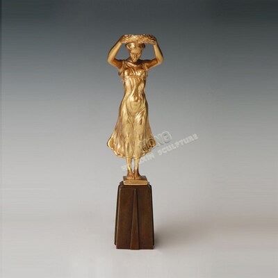 铜桌塑卢森堡女神EP欧居工艺饰品酒店客厅书房家式雕面摆件