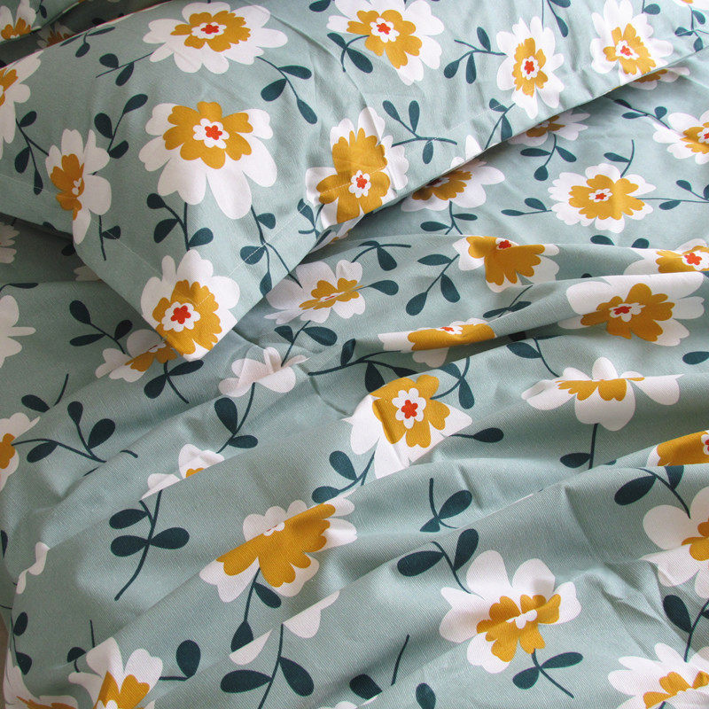 小清新加厚老粗布床单田园小碎花夏季帆布被单睡单软凉席可定制