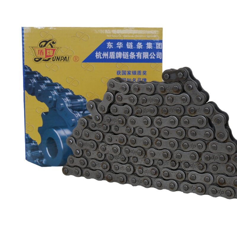杭州盾牌链条 寸单排双排滚子传动链子工业链条A 节距.