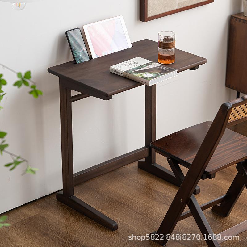 胡桃木床边沙发学习小桌子家用电脑桌学生宿舍懒人实木整装几小几