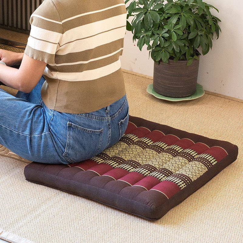 东南亚家居饰品泰国棉布坐垫椅垫透气布艺蒲团沙发垫飘窗地板垫子