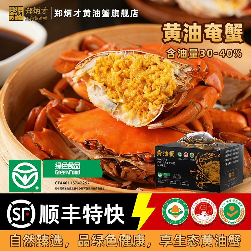 郑炳才黄油奄蟹奄仔蟹黄油奄仔蟹南沙青蟹黄油蟹有机生鲜食品礼盒