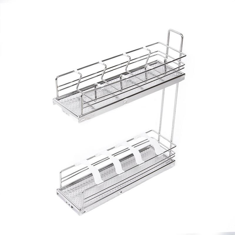 XXP4布纳格侧板抽不锈钢调味篮超窄款侧拉篮小尺寸150厨房橱柜侧