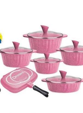 Dessini21pcs件套炊具套装麦饭石不粘锅铝压铸锅具套装多功能