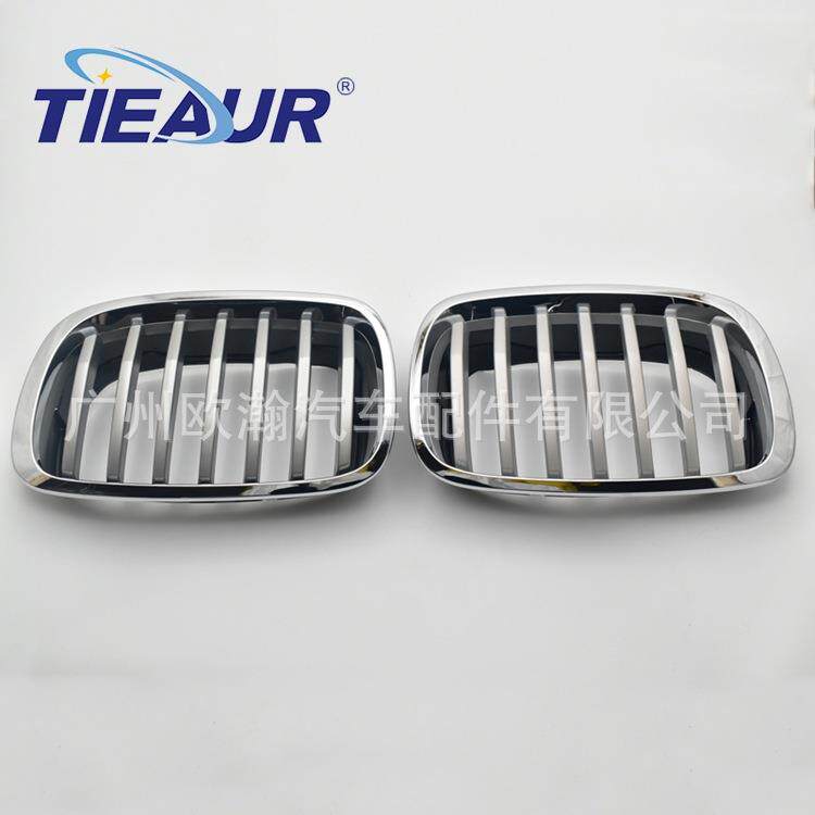 适用于宝马X5E70/X6E71中网07-13款单杠银色前中网格栅网