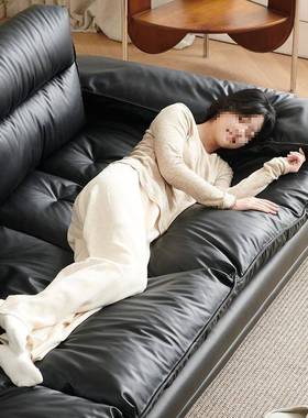 坐深超宽意式极简靠背可调节客厅ter帆船bax黑色直排沙发沙发