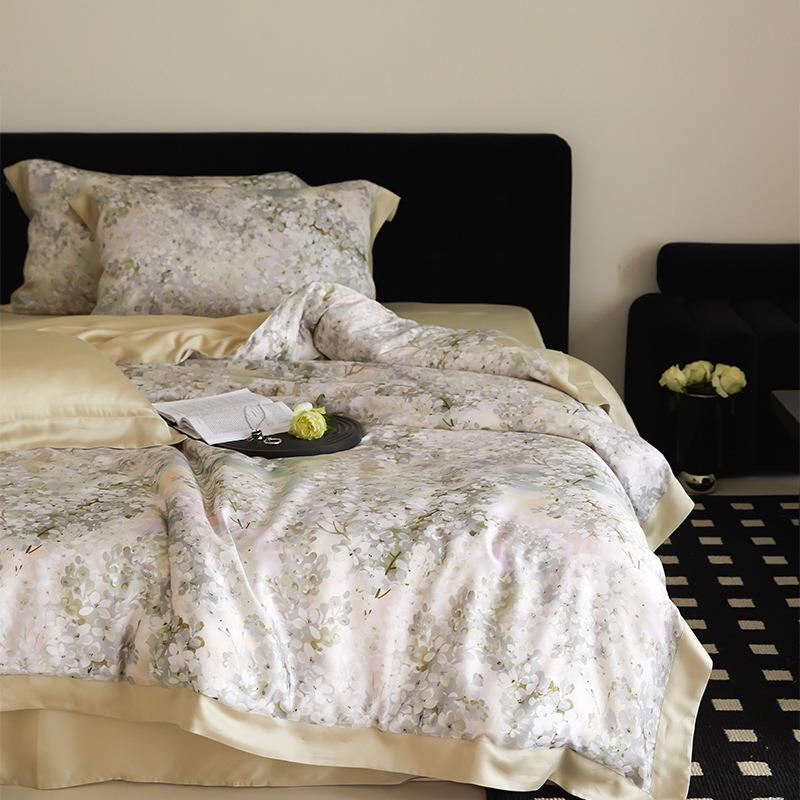 夏季LF级奥地利天丝四件套2024新款冰丝凉感床单床盖款夏天床品