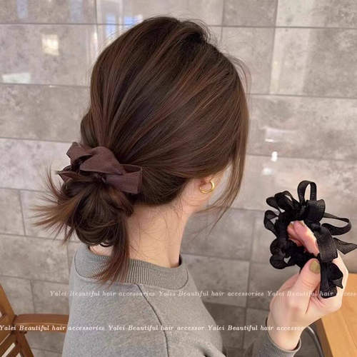 蝴蝶结褶皱发圈女发绳扎头皮筋