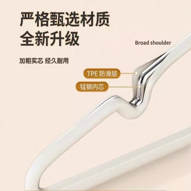 衣架家用挂衣加粗加大无痕防肩角宿舍用学生成人防滑撑子晾衣架子