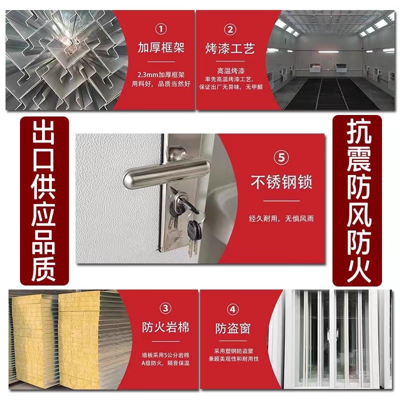 集装箱移动房彩钢活动房住人集成房屋工地用可拆卸组装活动房家用