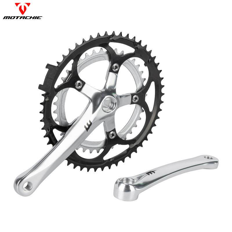 自行车牙盘公路自行车铝合金五爪可拆卸曲柄变速钢齿片52/39齿盘