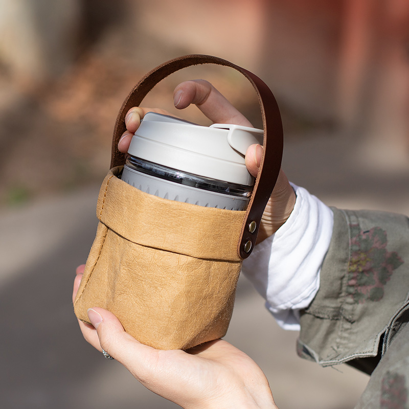 手提oc杯套ns花伴森玻璃套咖啡杯袋学生袋子