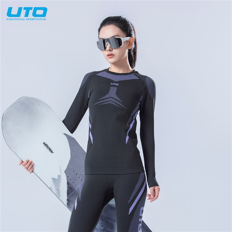 U悠途衣男户外排汗快干衣女秋冬跑步保暖套装