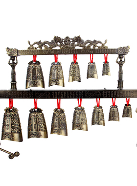 中式合金演奏仿古双层编钟摆件婚庆道具