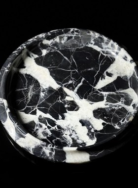 天然石材宝格丽黑样板间品收纳摆件ns现风家居装饰