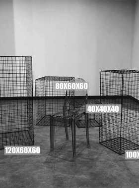 店橱窗网格架网红店铺房间装饰海洋球立方体铁艺拍摄道具