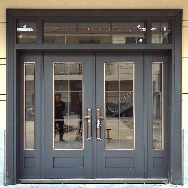 钢化玻璃门锌合金别墅大门双开门农村自建房入户门四开客厅进户门,全屋定制,进户门,淘宝优惠券,粉丝福利购,淘宝优惠卷