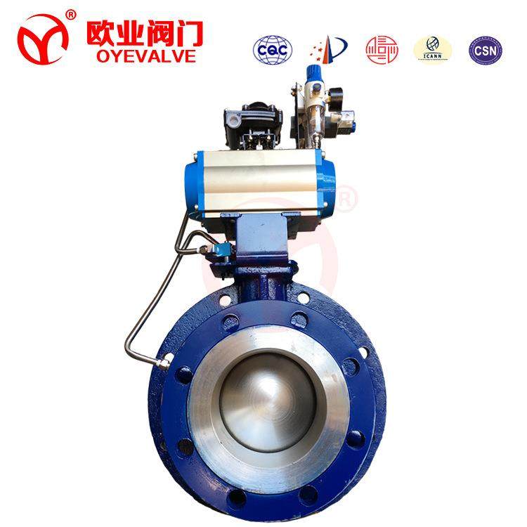 气动蝶阀 AW气动法兰硬密封蝶阀 D643W-10C DN600