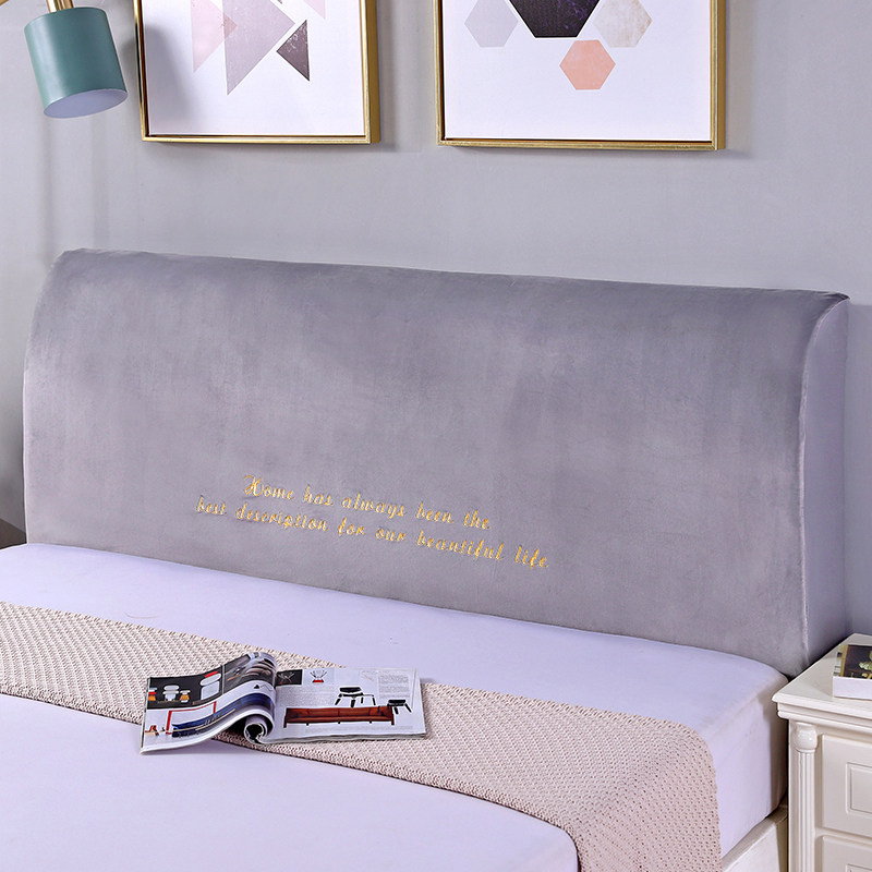 床头套罩全简约风格通用床头罩靠背米黄绿色软套,居家布艺,床头罩,淘宝优惠券,粉丝福利购,淘宝优惠卷